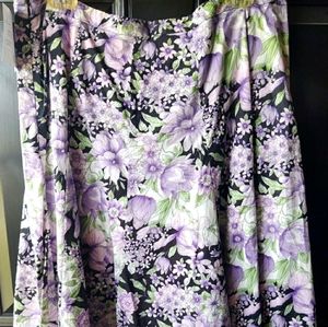 Dress Barn Lavender Floral Skirt Sz 14